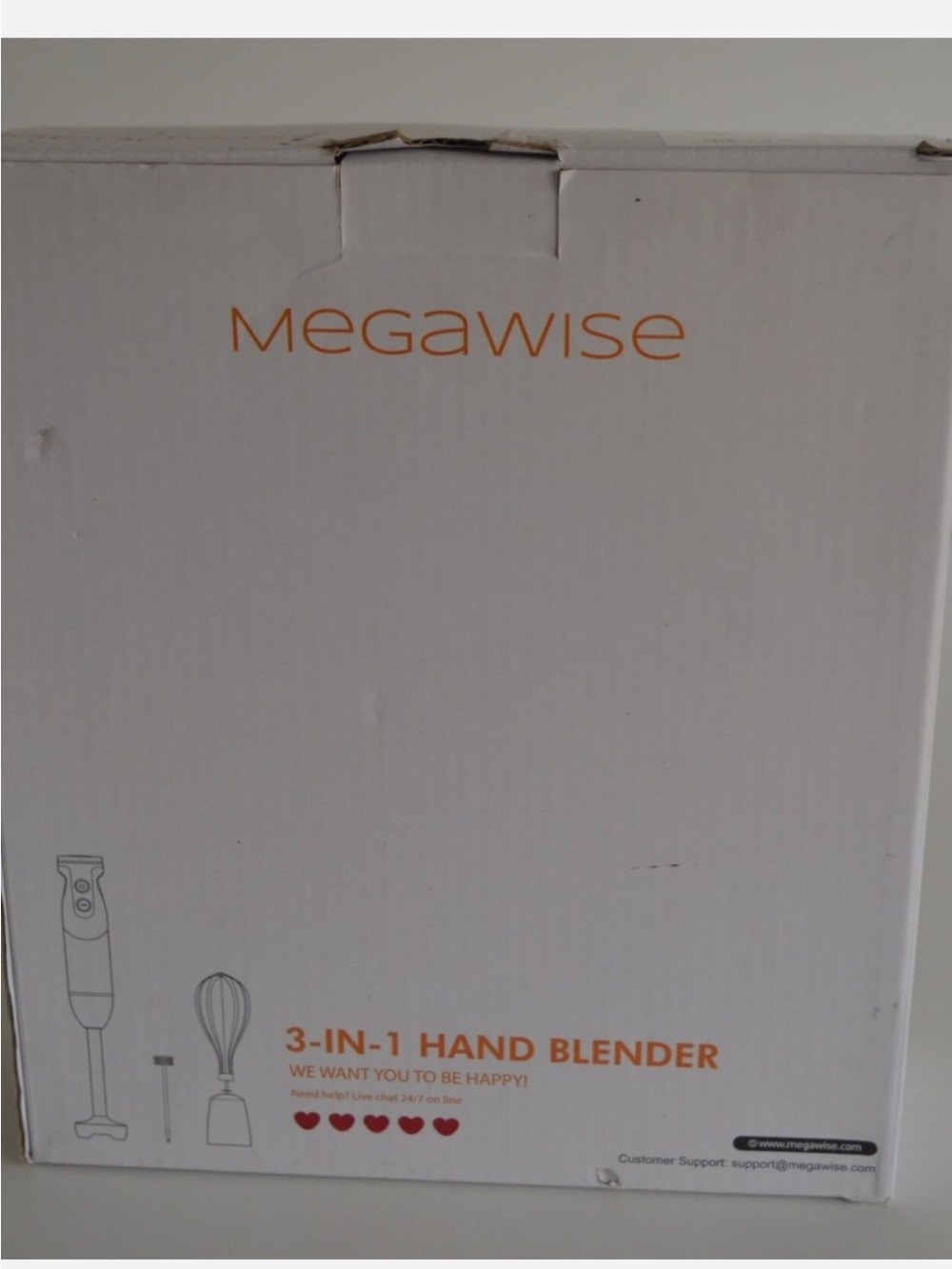 MEGAWISE 3-in-1 Hand Blender - Stainless Steel and Black - Picture 2 of 5